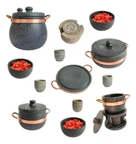 Comprar Kit Pedra Sabão Cozinha Cu002F Panelas Grelha Fondue Copos Bowls