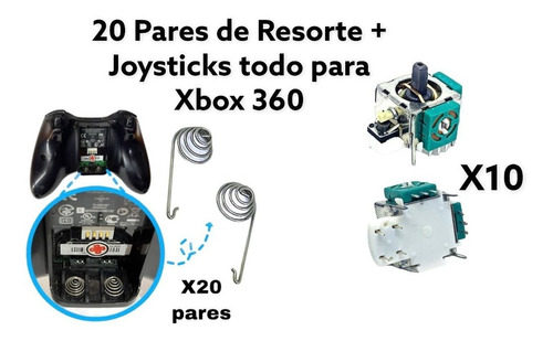 20 Pares De Resorte + Joysticks Todo Para Xbox 360