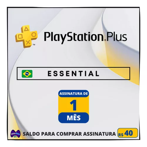 Psn Plus Essencial 1 Mes - Brasil - Playstation 4 E 5