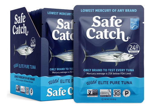 Safe Catch Elite Tuna Bolsa De AtĂșn Con Bajo Contenido De Me