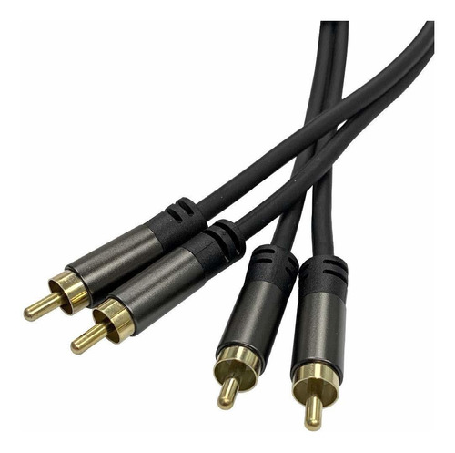 Cable De Conexion Audio 2 Rca M/m | Sa-2rm0210, Negro / 3m