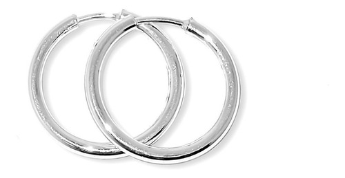 Aros Argollas 18mm Plata Fina 925