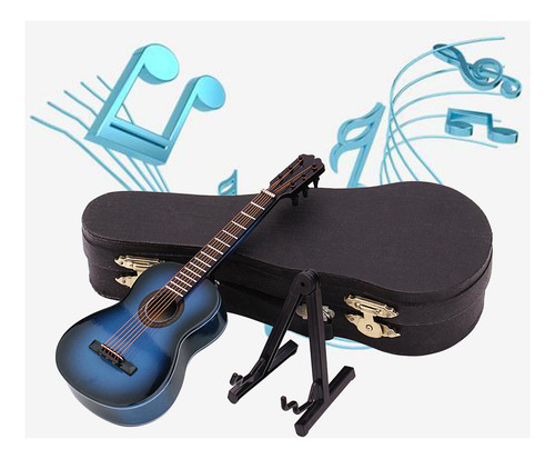 Mini Guitarra Con Soporte Y Estuche Para Niños