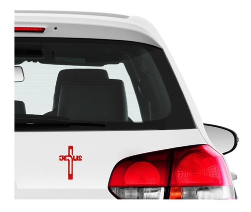 Calco Auto Sticker Religioso Cruz Jesus Cristo Dios Vinilo 