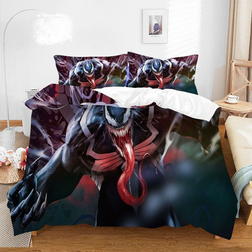 Juego De Cama Con Funda Nórdica Individual Spider Man Venom