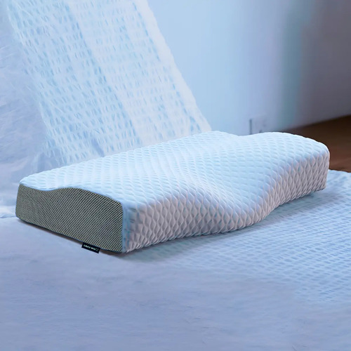 Travesseiro Cervical Nasa - Coluna Relax - Carvão Ativado Cor branco e cinza