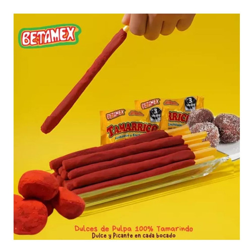 Betamex Banderilla tamarindo enchilado con tamarindo 2g 50 u pack x 2