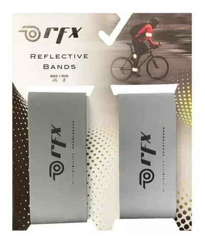 Par Bandas Reflejantes Rfx Correr Bicicleta Ciclismo Gris