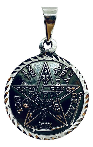 Dije De Tetragramaton Pavonado Cóncavo (deperlá Plata)