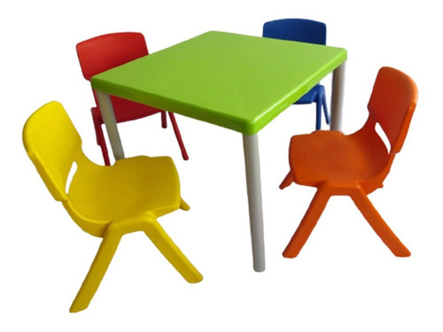 Combo Mesa Infantil Andy + Sillas Andy Multicolor