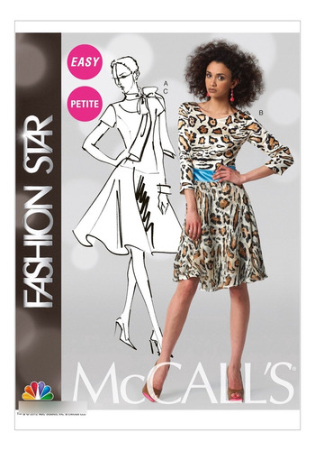 Mccall Patterns Miss Costura Para Vestido Mujer Talla Coser