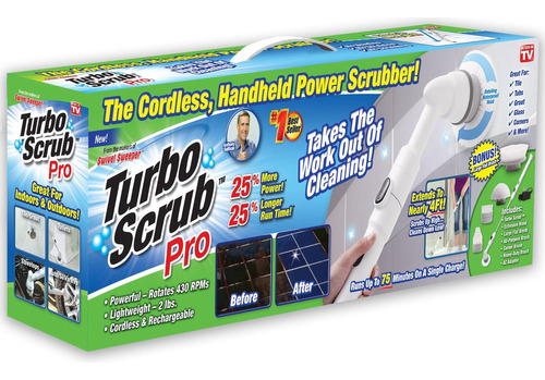 Turbo Scrub Pro 360 Cordless Rechargeable Floor Scrubbe...