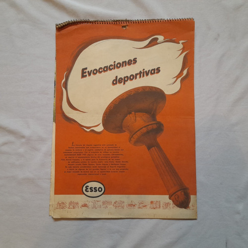 Antiguo Almanaque Publicidad Esso, Evocaciones Deportivas