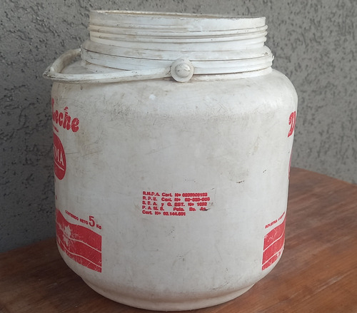 Antiguo Frasco Plastico Dulce De Leche La Serenisima 5kg. (Usado)