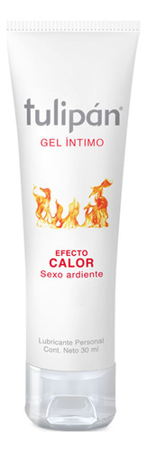 Tulipán Gel Intimo Lubricante Intenso Efecto Calor X 30ml Sabor Sin Sabor