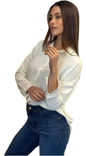 Camisa Lilo Mujer Crepe Amplia Clásica Invierno Moda