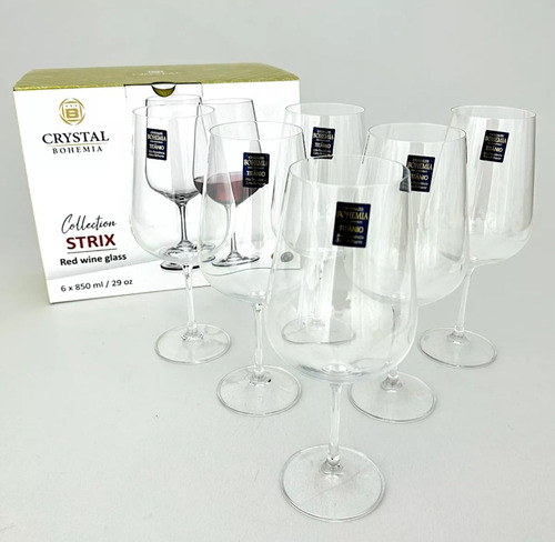 Conjunto 6 Taças Premium Cristal Vinho Grand Sommelier 850ml Com Saca Rolha Bohemia