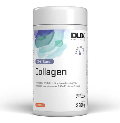 Colágeno Hidrolisado Verisol Dux Nutrition - 330g Sabor Tangerina