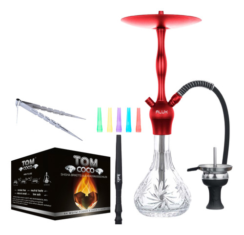 Shisha Alux Admiral Rouge Con Servicios Premium (60cm)