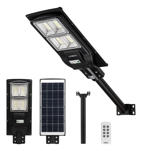 Luz Solar De Calle De 12000 Lúmenes, 240 Luces Led, Batería 