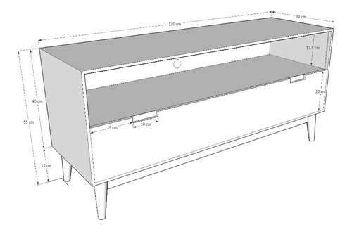 Imagen 2 de 9 de Mueble Tv 100% Madera Maciza De Roble Ref: Maciza01