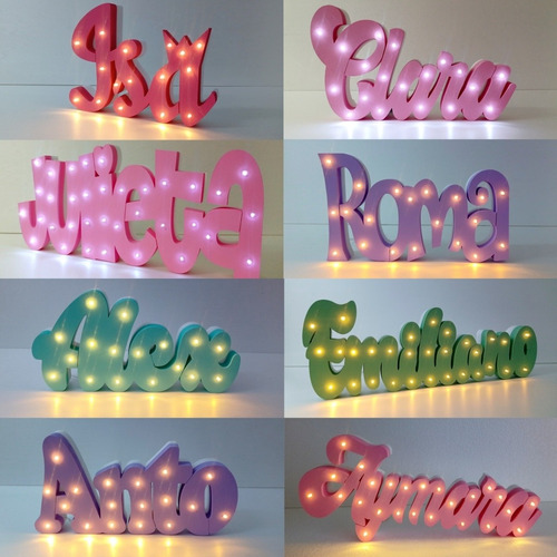 Letras Nombres Numeros Luces Luminosos Candybar 