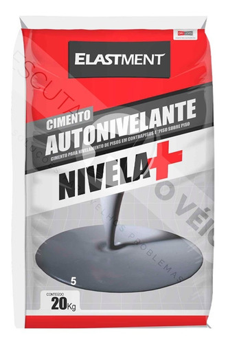 Kit 5x Cimento Autonivelante Nivela+ Dry Levis 20 Cinza