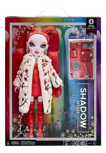 Muñeca Moderna Rainbow High Shadow High Rosie, Roja. Fashion