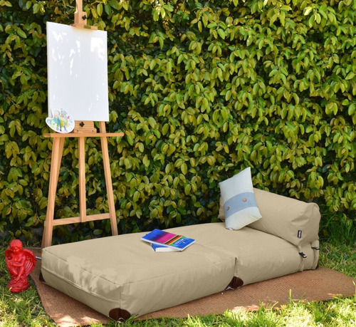 Imagen 3 de 5 de Puff Sofá Cama 1 Plaza