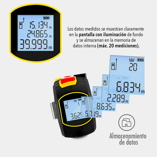 Kit 2pz Flexometro Medidor De Distancia Digital Con Laser