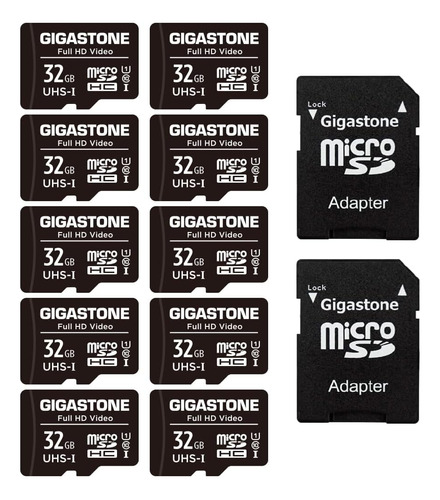 Paquete De 10 Tarjetas Micro Sd De 32 Gb Video Full Hd Camar