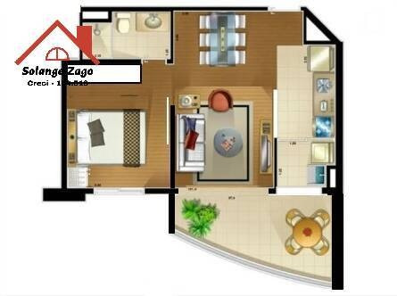 Lindo Apartamento No Brooklin Com 50m² E Com Uma Suite - 2098