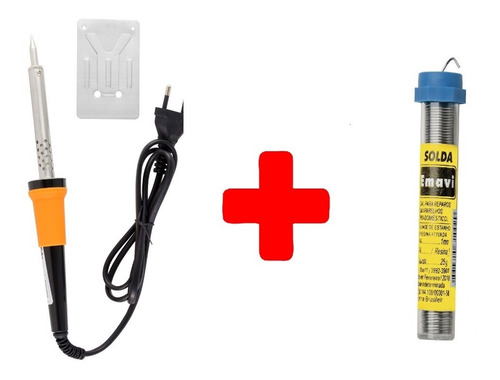 Imagem 1 de 4 de Ferro De Solda Com Suporte 30w Inmetro Eda Profissional