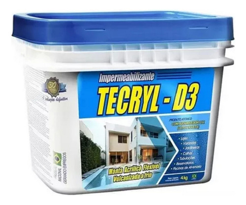 Impermeabilizante Tecryl D-3 4kg Branco