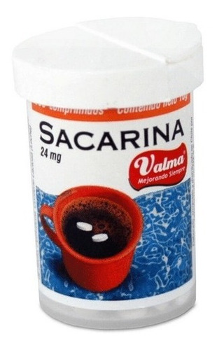 Sacarina Endulzante 300 Comprimidos 24mg Pastillas Valma 18g