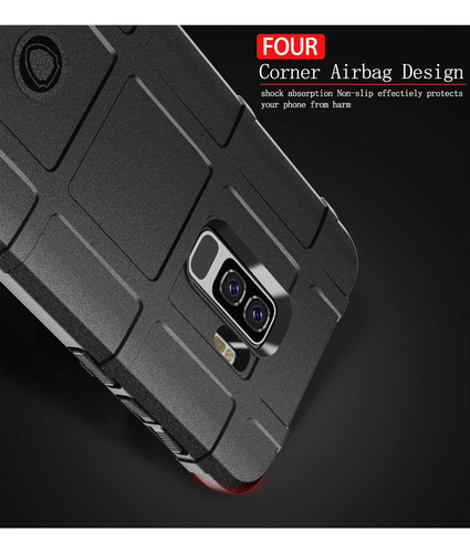 Funda Suave Silicona Tpu Uso Rudo Para Galaxy S9 Plus+mica Negro Samsung Galaxy S9+/s9 Plus