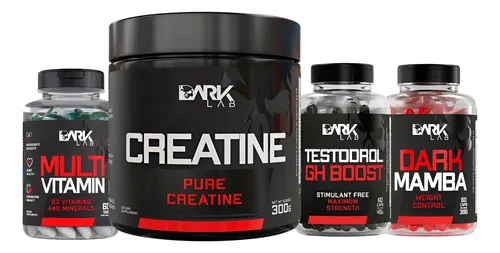 Creatina 300g + Mamba 60cps + Testo 60cps + Multi 60 Cps Sabor Se...