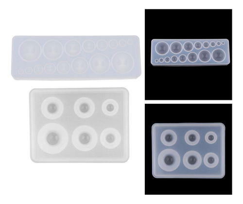 2x Silicone Cúpula / Cabochão Resina Ferramentas Diy