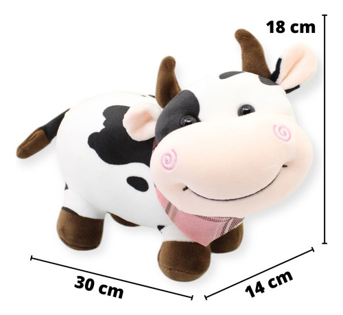 Vaquita De Peluche Paliacate Rosa Suave Juguete De 30cm