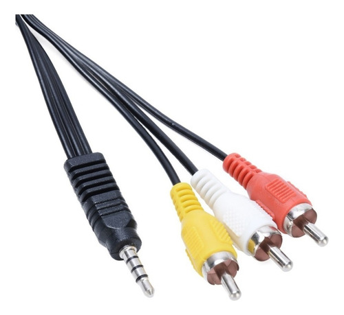 Cable De Audio Y Video 3 A 1 Rca Av A Mini Plug Jack 3.5m 