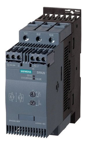Arrancador Suave Siemens, S2, In:72a, 37kw / 50hp