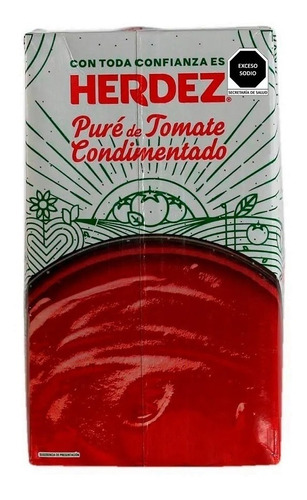 Caja Puré De Tomate Herdez Condimentado 24p/345g