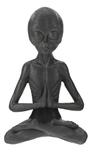 Escultura Alienígena Meditando, Adornos Alienígenas Para Int