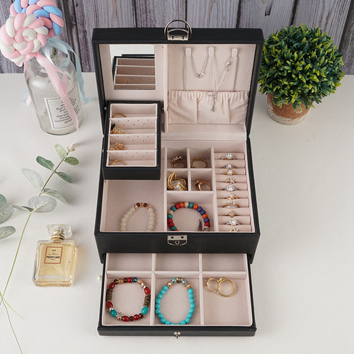 Joyero Pu Drawer Joyero De Gran Capacidad