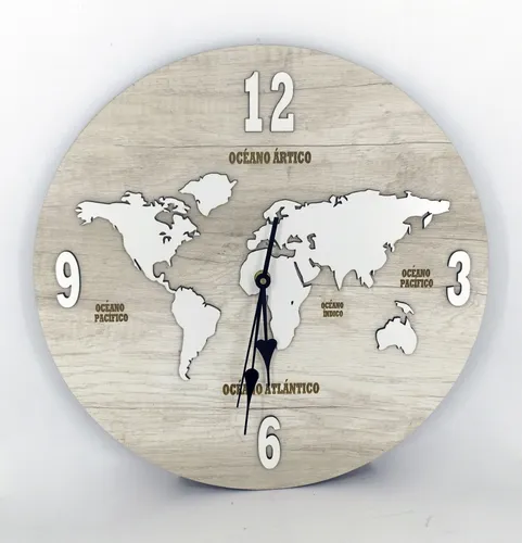 Reloj Pared Mapa Mundi MercadoLibre