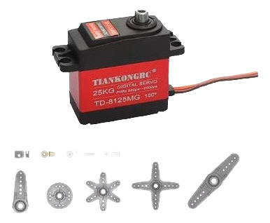 Servo Motor Digital 25kg Td-8125mg Rc Engranajes Metalicos