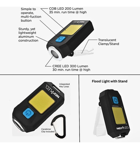 Linterna Usb C 400lm 2 Modos Aluminio Llavero Edc