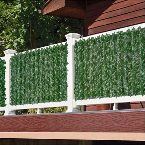Cerca Artificial Hojas Plástico Decoración Balcónjardín 1*1m