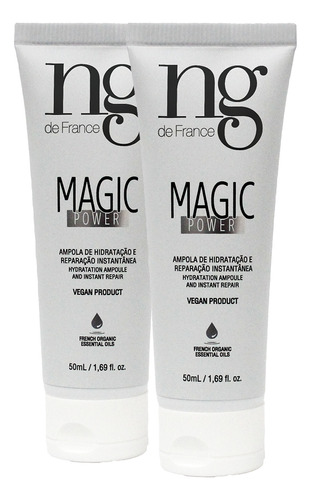 Kit 2 Ampolas Hidratação Magic Power Ng De France 50ml Cada