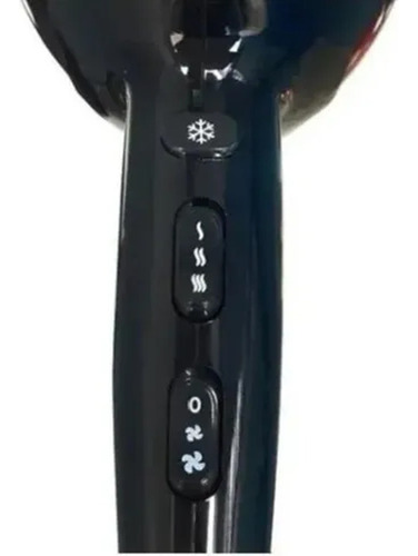 Secador De Cabelo Profissional Potente 1900w 3 Temperaturas Cor Preto